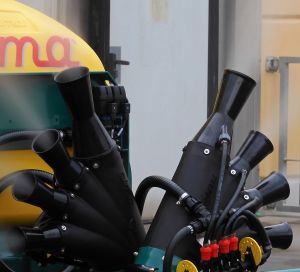 CIMA - ATOMIZZATORE TRAINATO PNEUMATICO A BASSO VOLUME BLITZ 55 CON TESTATA 4 OLIVO 